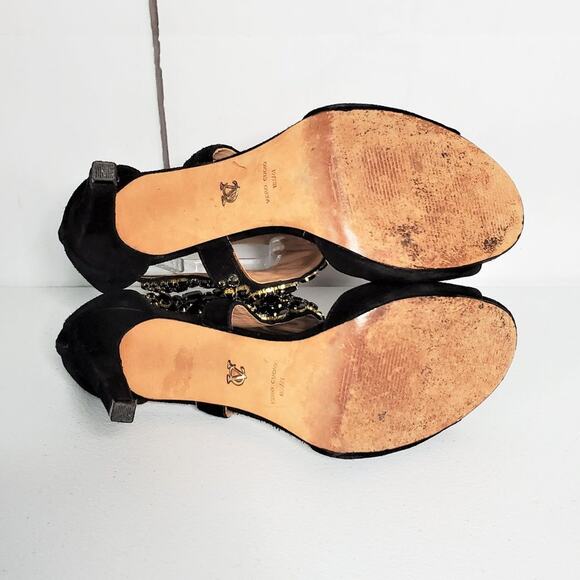Vince Camuto Signature Suede Embellished Collar Stiletto Heels 11 - Picture 7 of 12